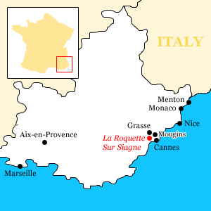 Map of La Provence Alpes Côte d'Azur